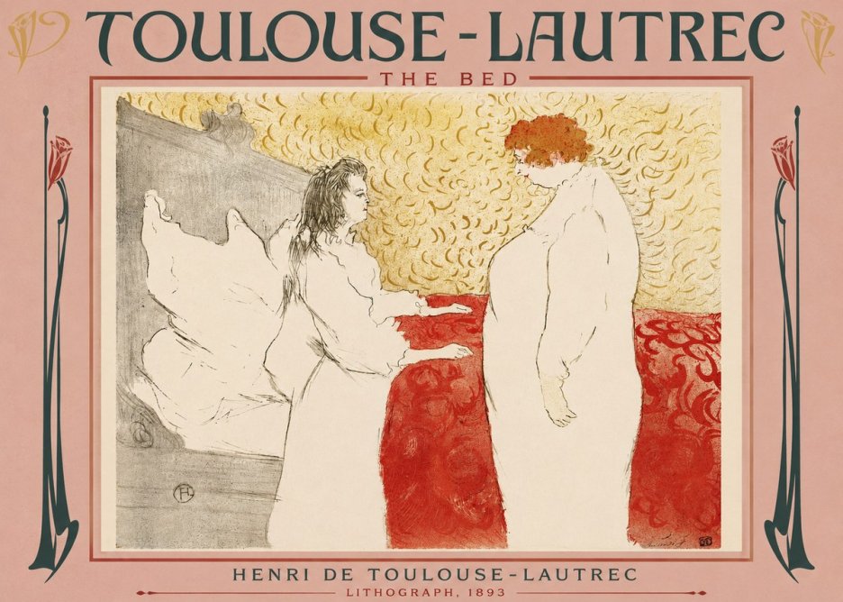 Toulouse-Lautrec The Bed No3 - Plakat