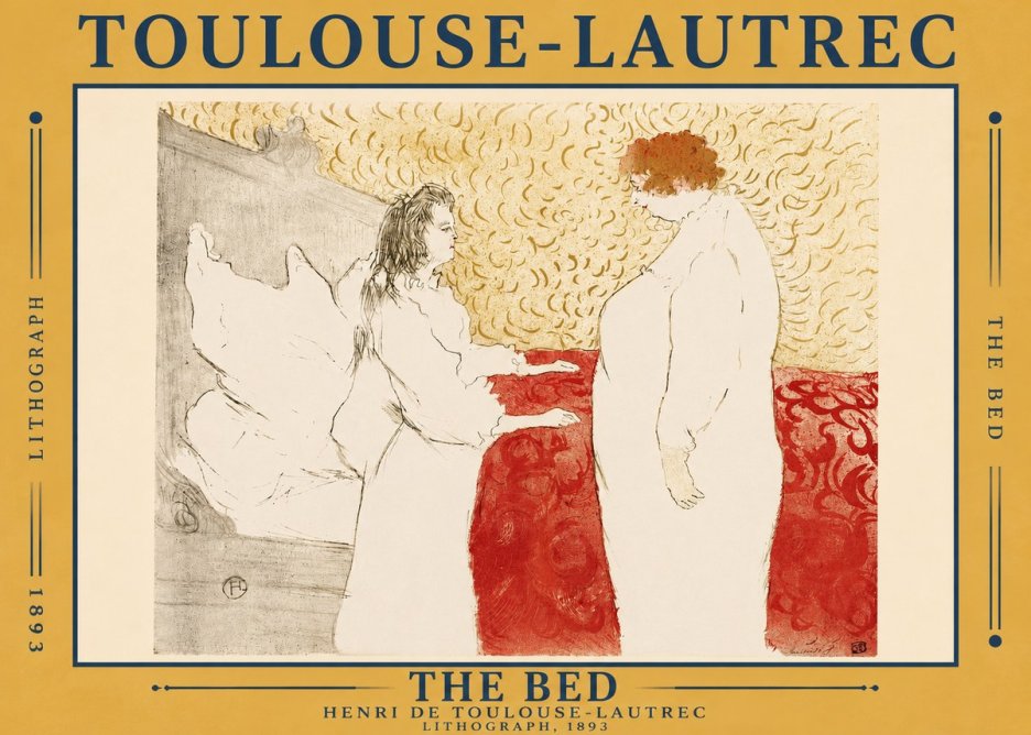 Toulouse-Lautrec The Bed No4 - Plakat