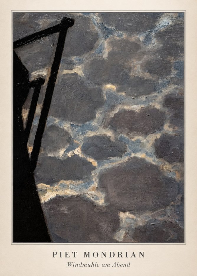Piet Mondrian Windmühle Am Abend I No6 - Plakat