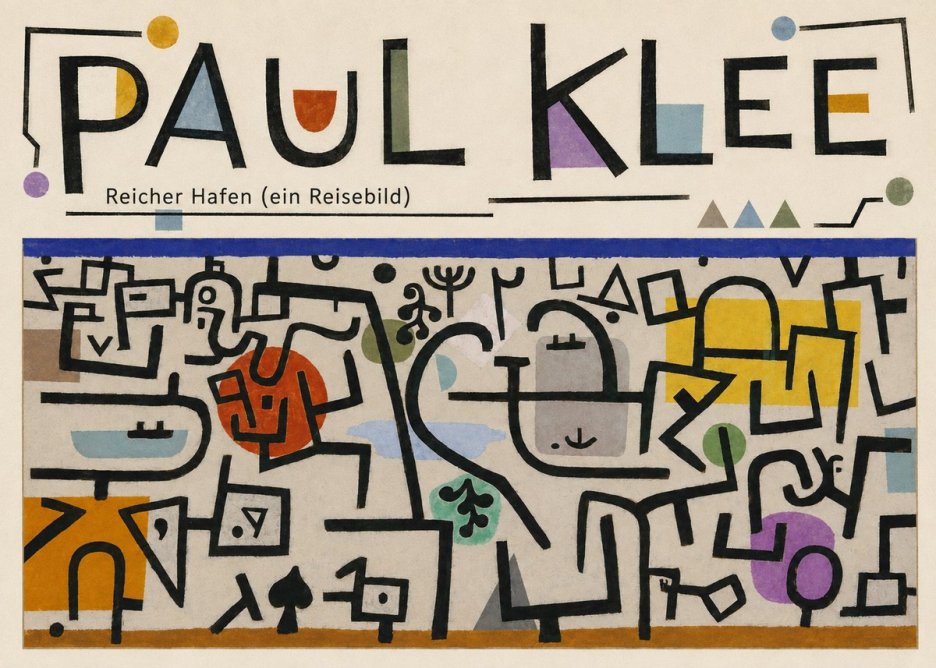 Paul Klee Reicher Hafen (Ein Reisebild) I No6 - Plakat