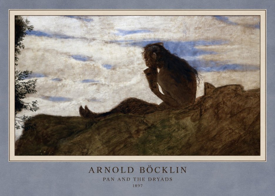 Arnold Böcklin Pan and the Dryads No3 - Plakat