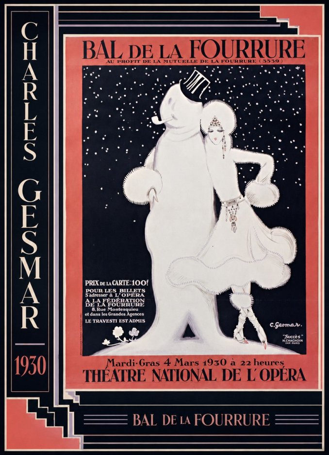 Charles Gesmar Bal De La Fourrure I No2 - Plakat