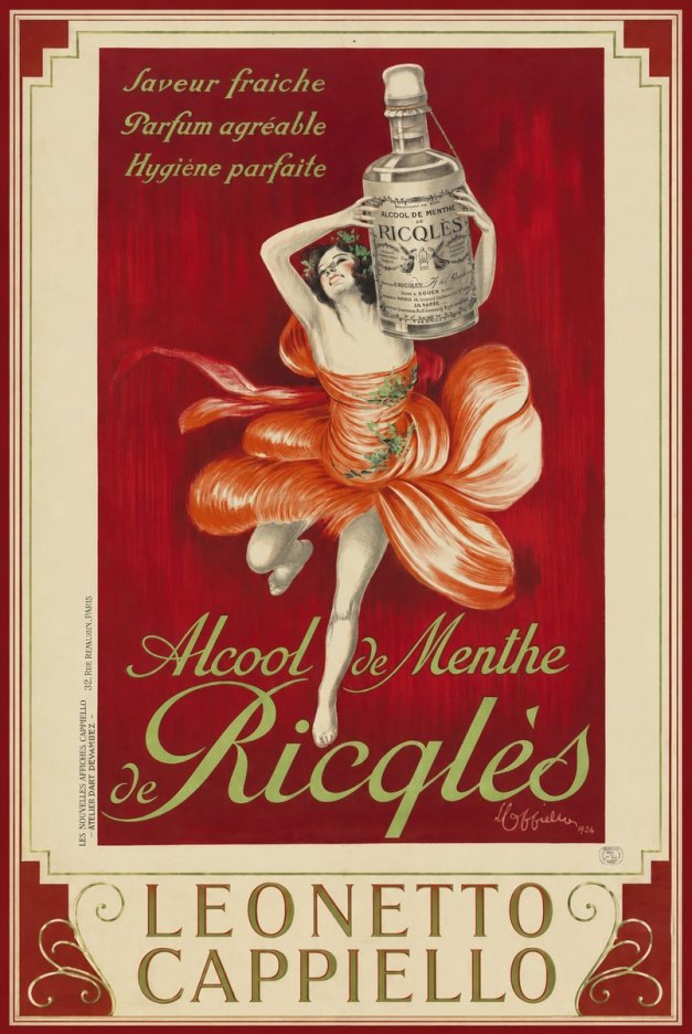 Leonetto Cappiello Alcool De Menthe De Ricqlès I No4 - Plakat
