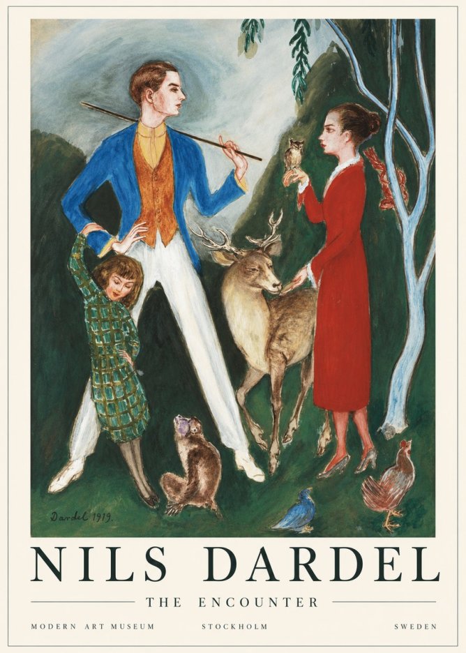 Nils Dardel The Encounter No1 - Plakat