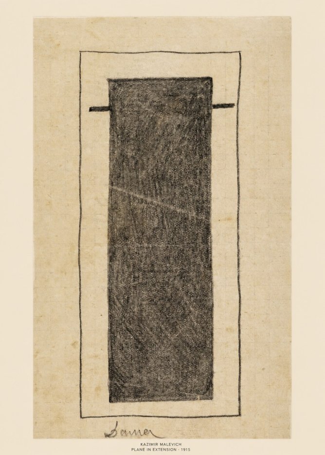 Kazimir Malevich Plane in Extension No5 - Plakat