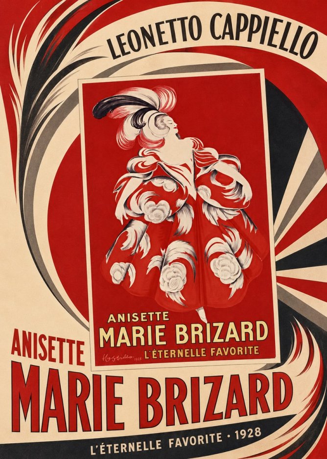 Leonetto Cappiello Anisette Marie Brizard - L'éternelle Favorite No2 - Plakat