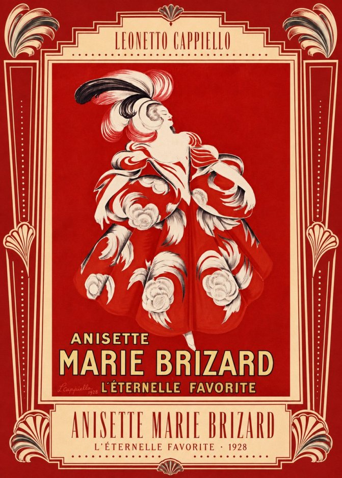 Leonetto Cappiello Anisette Marie Brizard - L'éternelle Favorite No4 - Plakat