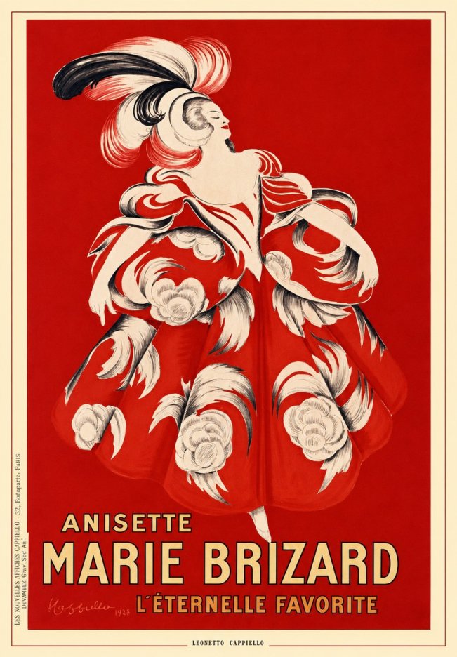 Leonetto Cappiello Anisette Marie Brizard - L'éternelle Favorite No5 - Plakat