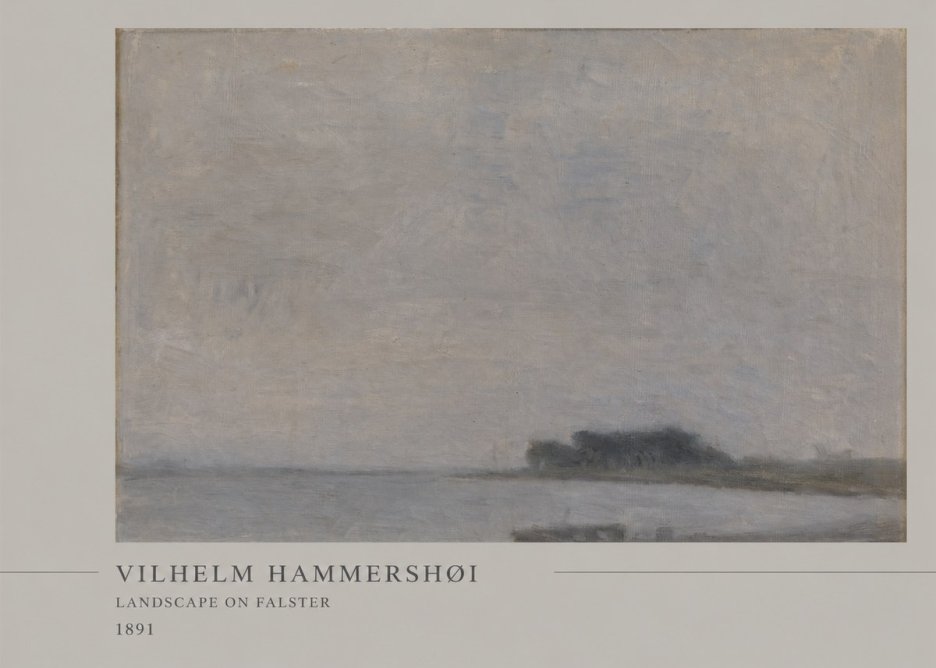 Vilhelm Hammershøi Landscape on Falster No5 - Plakat