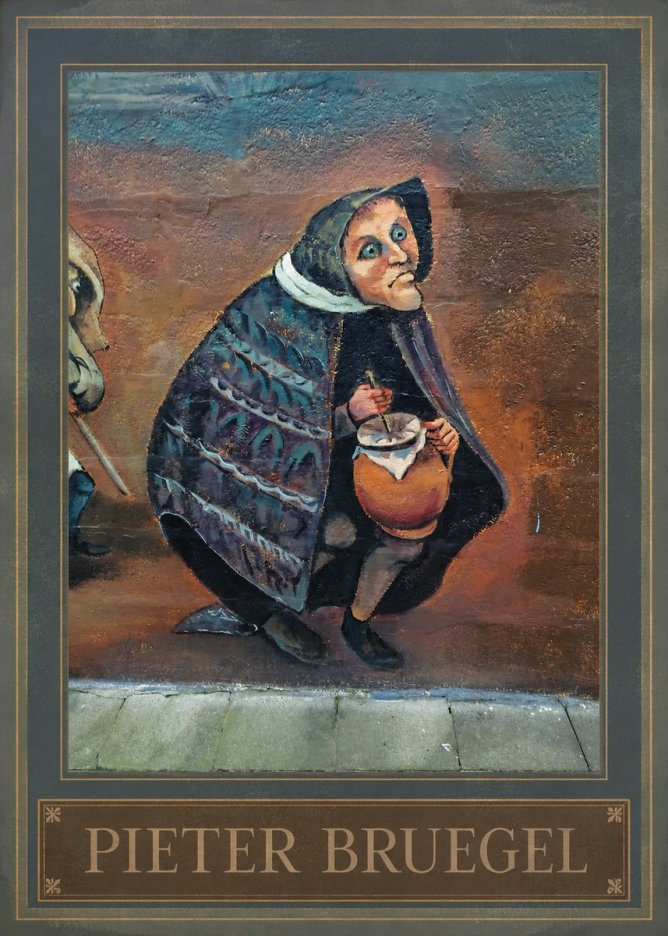 Pieter Bruegel The Beggar Woman with Jug No1 - Plakat