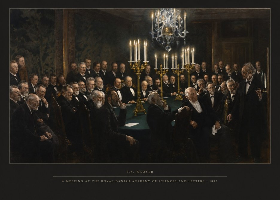 P.S. Krøyer A Meeting at the Royal Danish Academy of Sciences and Letters No4 - Plakat