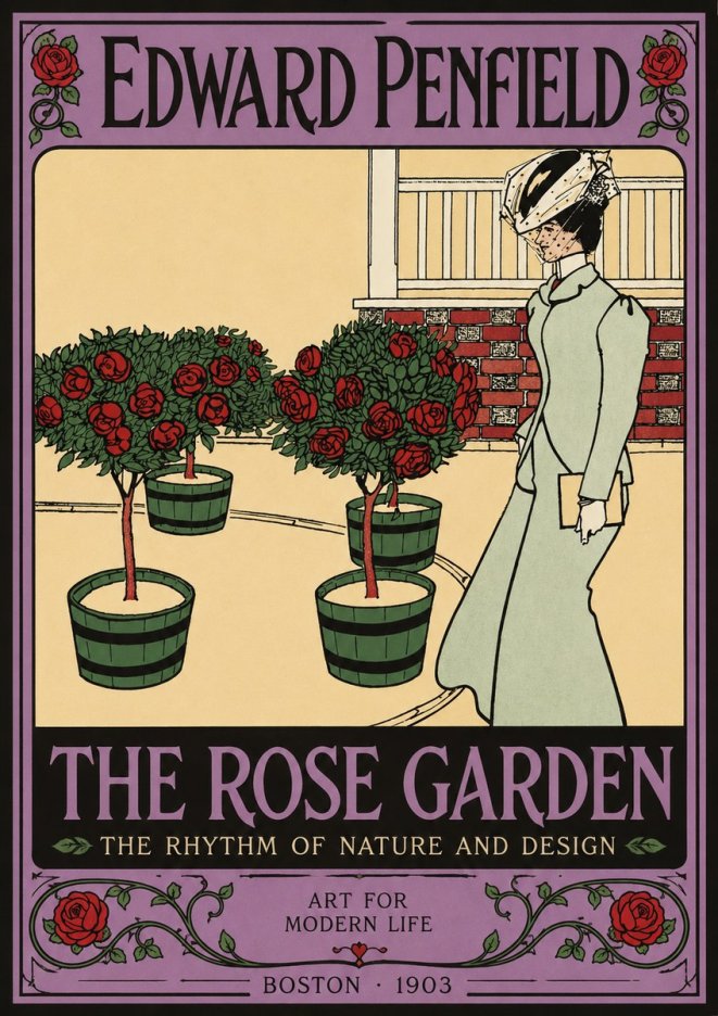 Edward Penfield The Rose Garden No4 - Plakat
