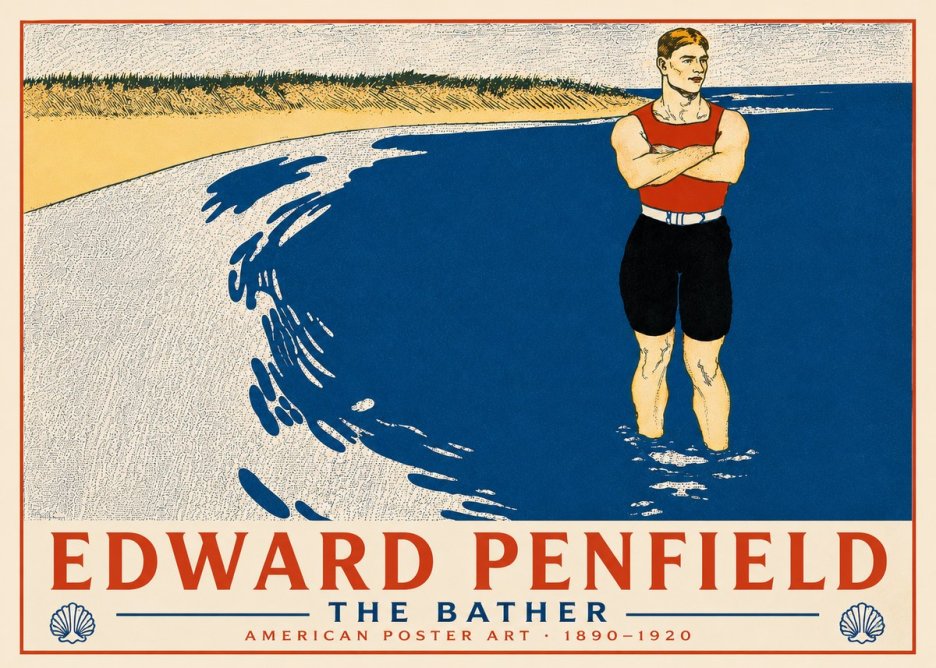 Edward Penfield The Bather No5 - Plakat
