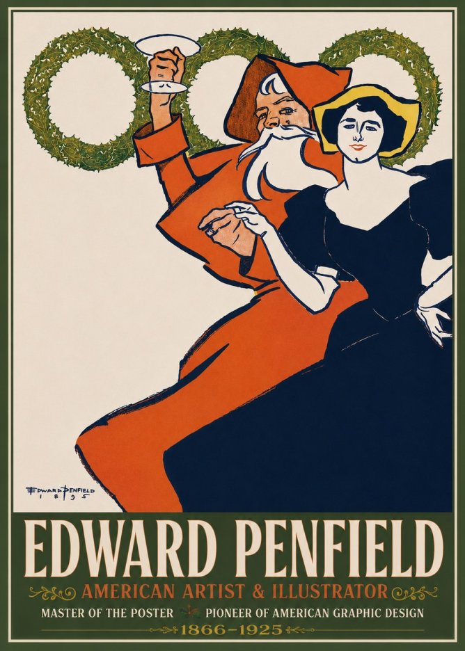 Edward Penfield Christmas. Cheer No3 - Plakat