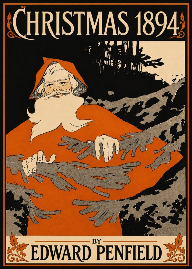 Edward Penfield Christmas 1894 No5 - Plakat