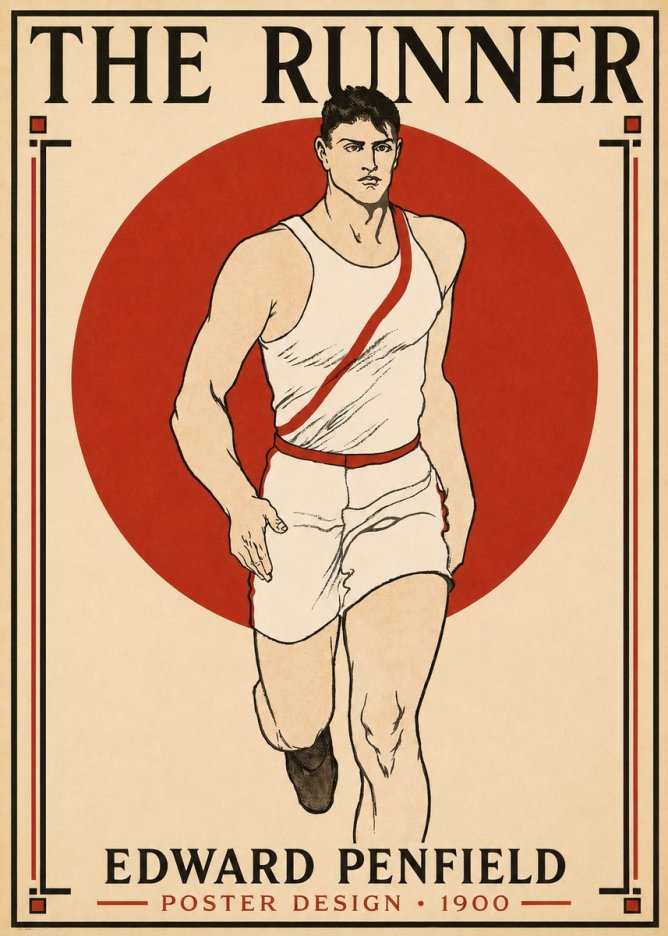 Edward Penfield The Runner No3 - Plakat