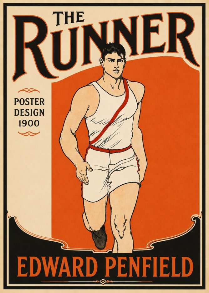 Edward Penfield The Runner No6 - Plakat