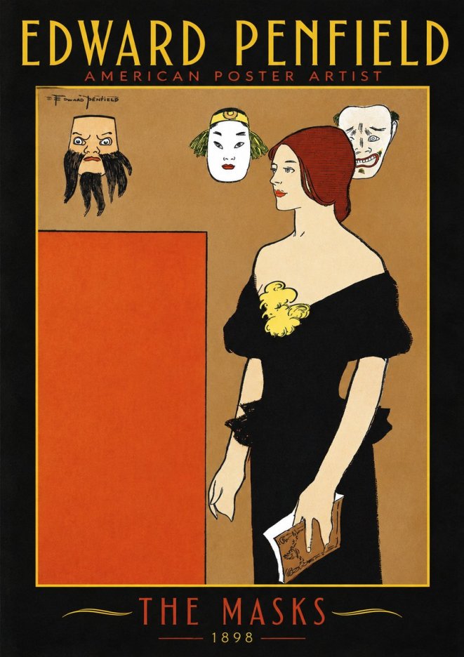 Edward Penfield The Masks No2 - Plakat