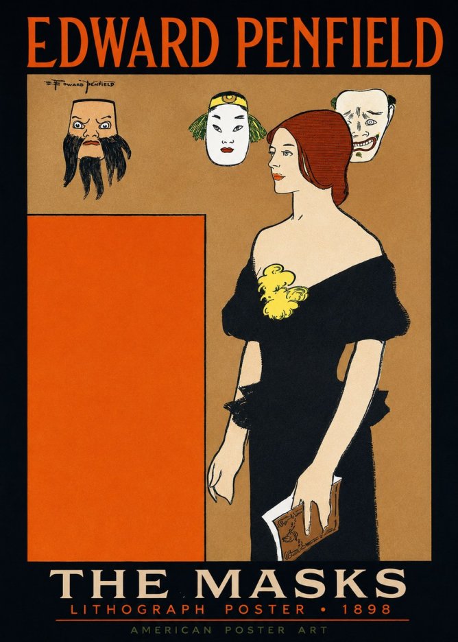Edward Penfield The Masks No3 - Plakat