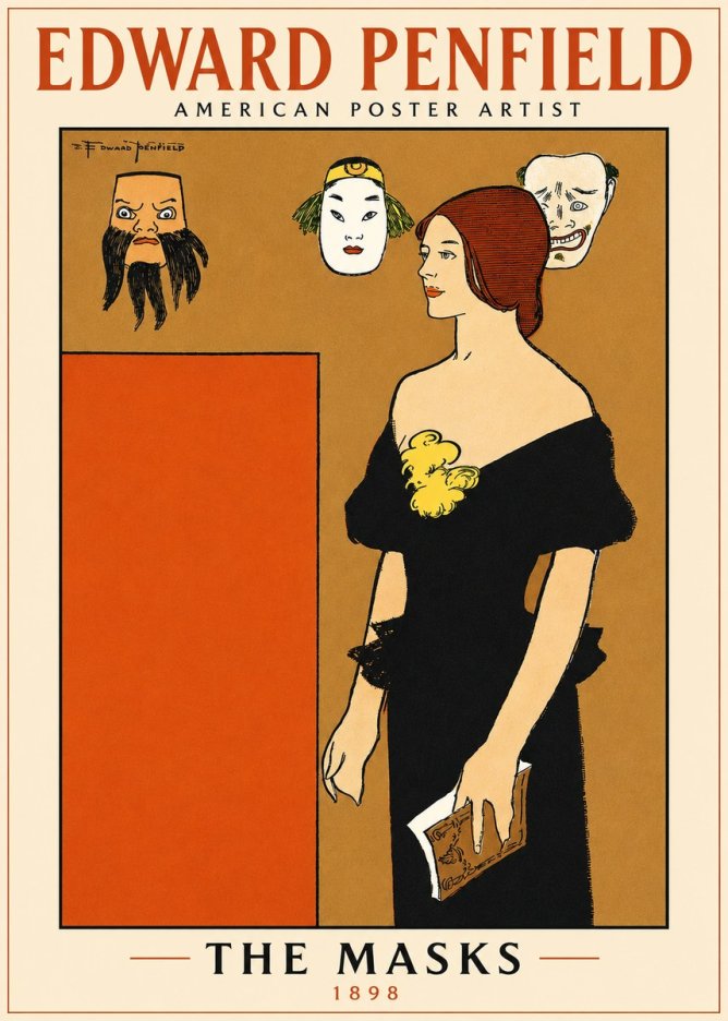 Edward Penfield The Masks No5 - Plakat