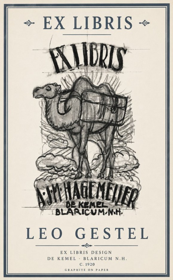 Leo Gestel Ex Libris Design No3 - Plakat