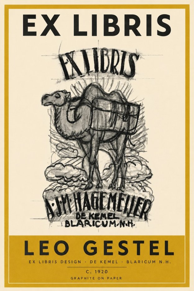 Leo Gestel Ex Libris Design No4 - Plakat