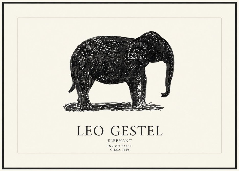 Leo Gestel Elephant No1 - Plakat