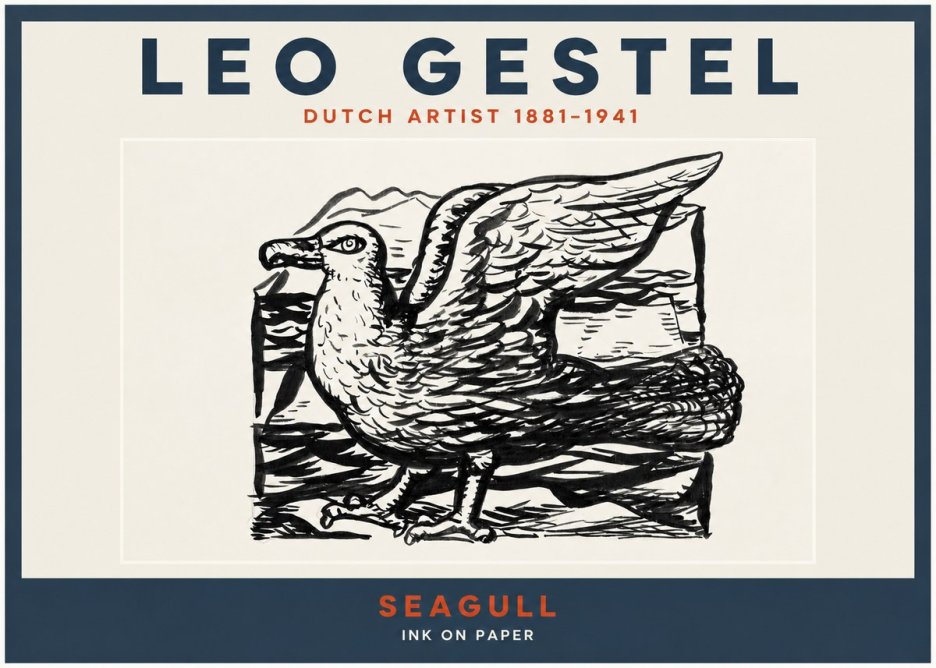 Leo Gestel Seagull No2 - Plakat