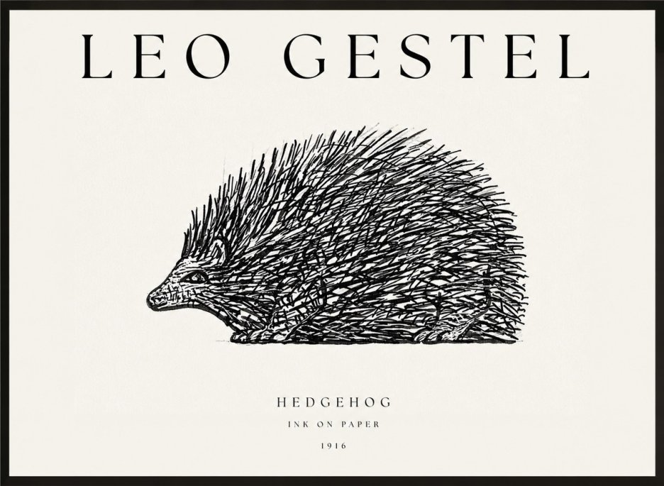 Leo Gestel Hedgehog No1 - Plakat