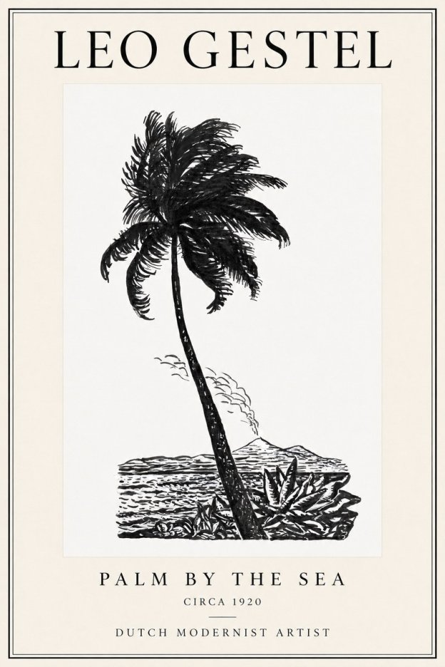 Leo Gestel Palm by the Sea No1 - Plakat