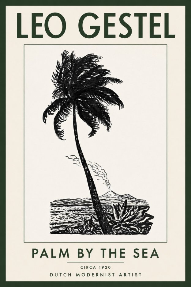 Leo Gestel Palm by the Sea No2 - Plakat