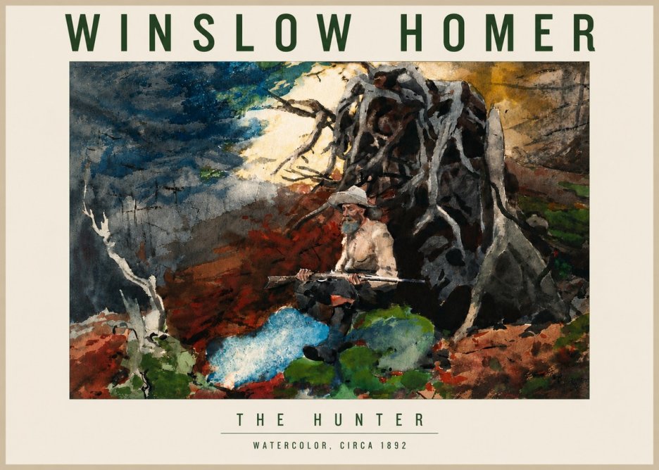Winslow Homer The Hunter No5 - Plakat