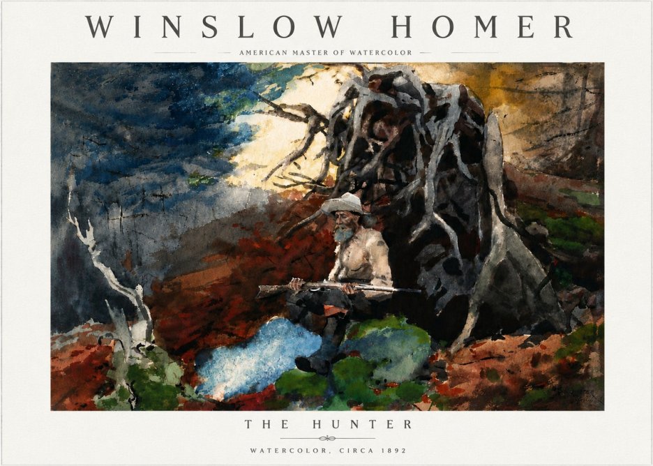 Winslow Homer The Hunter No6 - Plakat