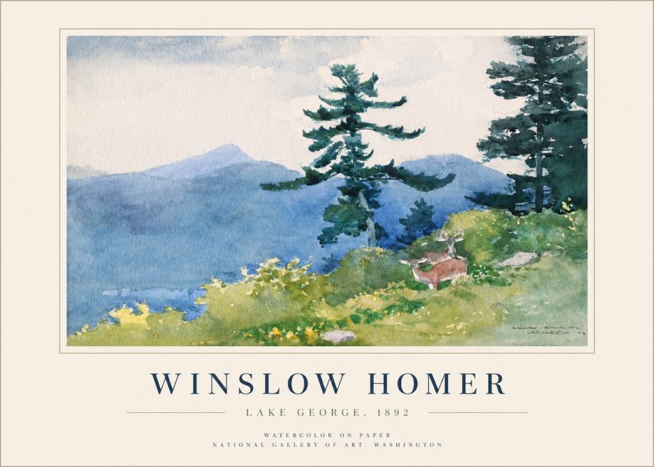 Winslow Homer Lake George, 1892 No1 - Plakat