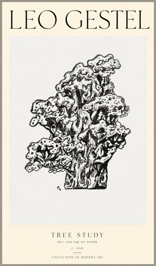Leo Gestel Tree Study No1 - Plakat