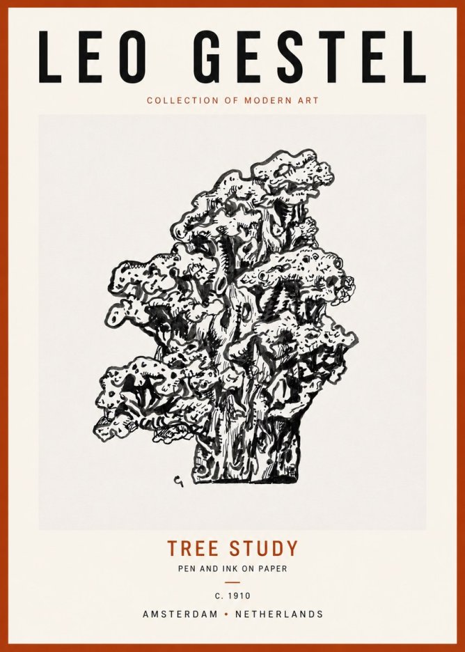 Leo Gestel Tree Study No6 - Plakat