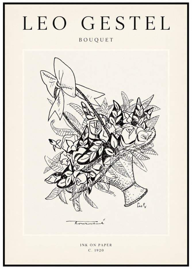 Leo Gestel Bouquet No1 - Plakat