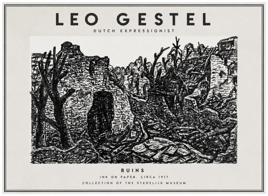 Leo Gestel Ruins No1 - Plakat