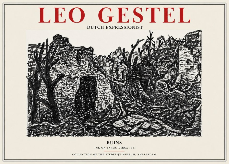 Leo Gestel Ruins No2 - Plakat