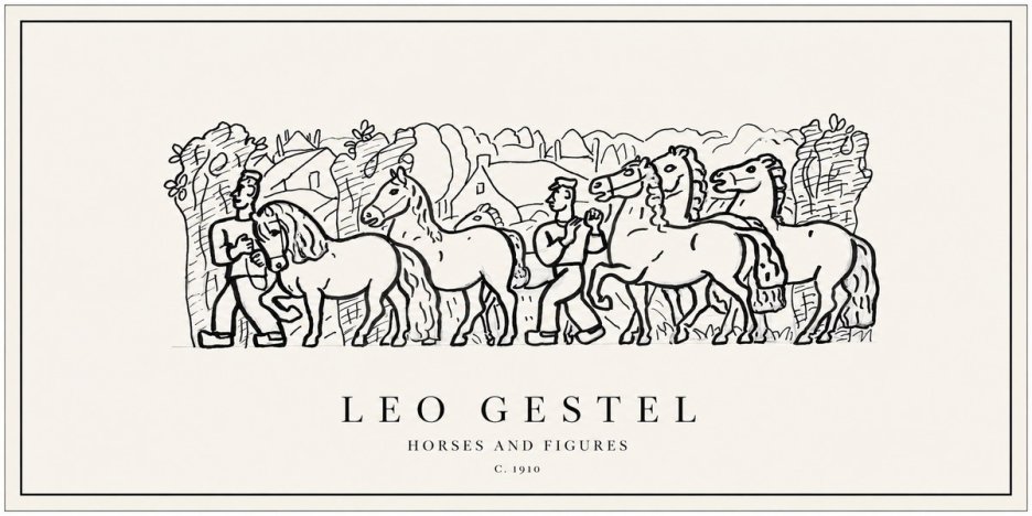 Leo Gestel Horses and Figures No1 - Plakat