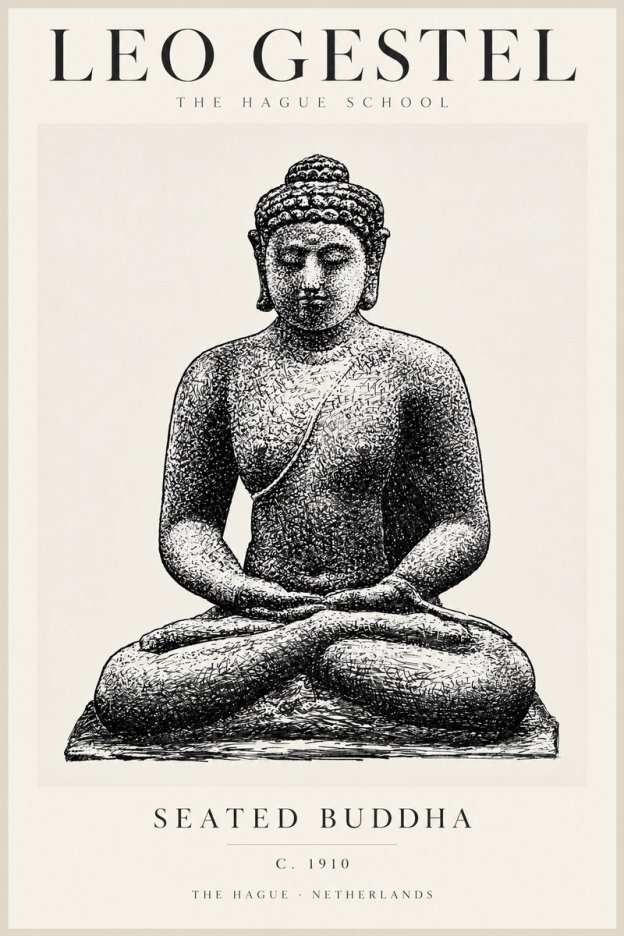 Leo Gestel Seated Buddha No2 - Plakat