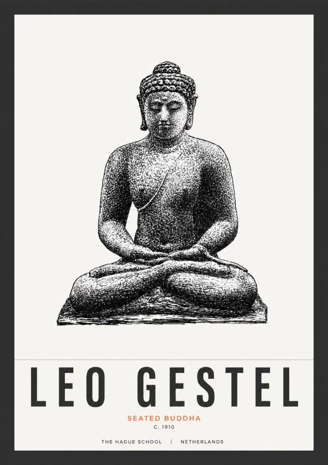 Leo Gestel Seated Buddha No3 - Plakat