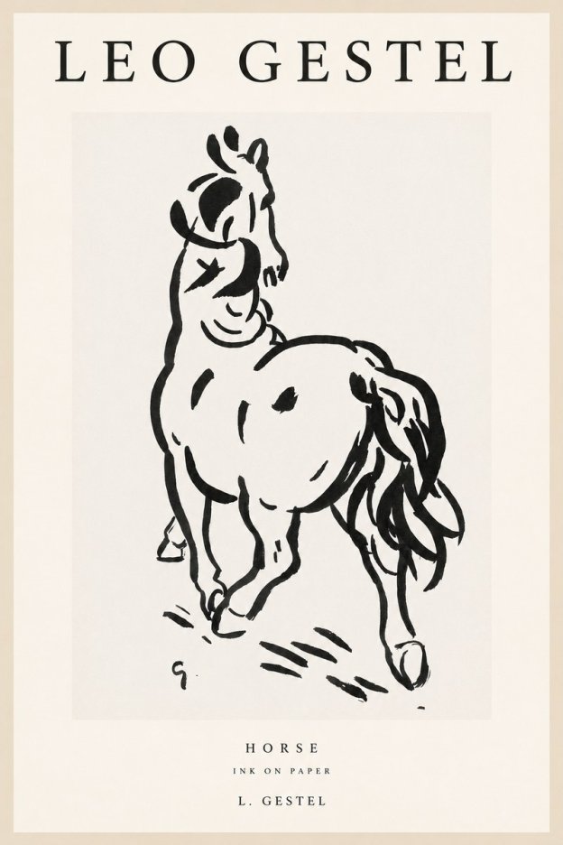 Leo Gestel Horse No1 - Plakat