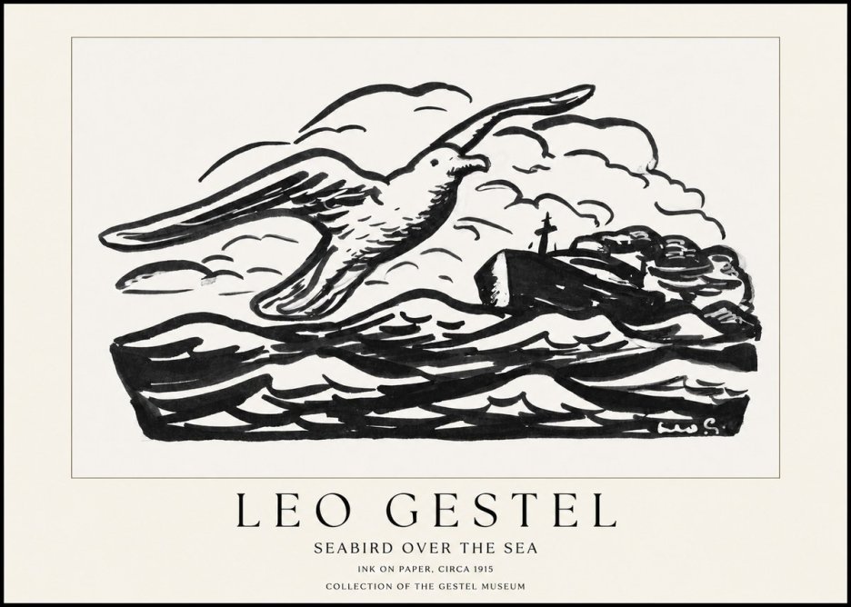 Leo Gestel Seabird over the Sea No1 - Plakat