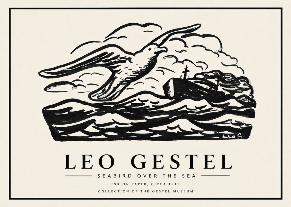 Leo Gestel Seabird over the Sea No4 - Plakat