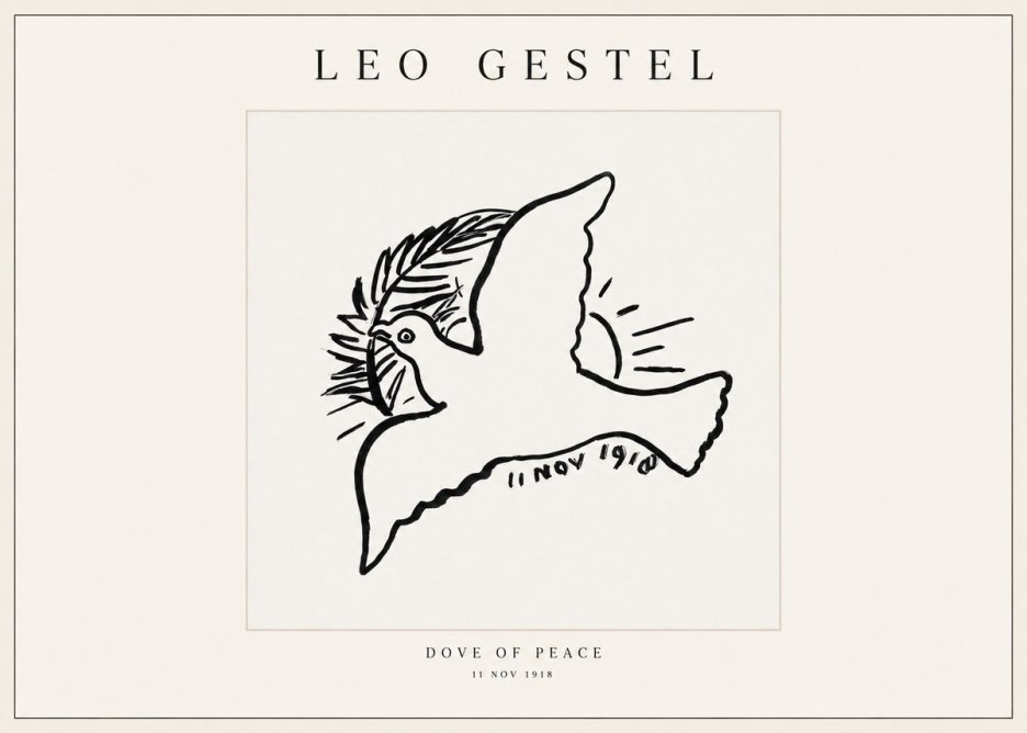 Leo Gestel Dove of Peace No1 - Plakat
