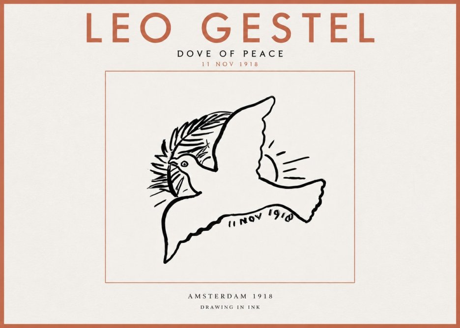 Leo Gestel Dove of Peace No5 - Plakat