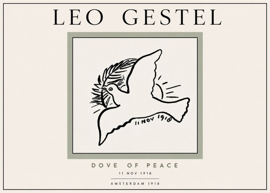 Leo Gestel Dove of Peace No6 - Plakat