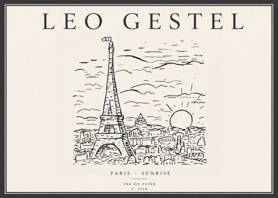 Leo Gestel Paris Sunrise No6 - Plakat