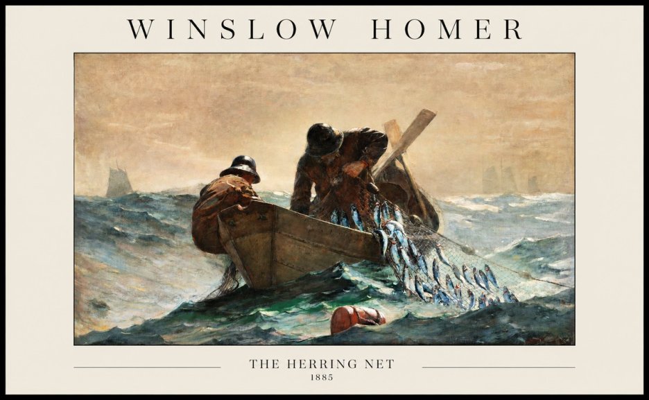 Winslow Homer The Herring Net I No1 - Plakat